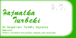hajnalka turbeki business card